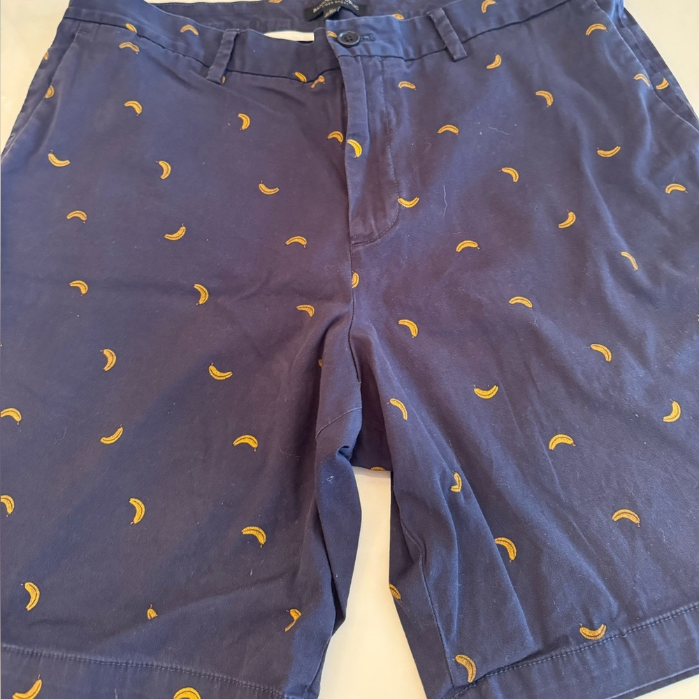 Banana Republic Aiden Shorts - Blue with yellow bananas!